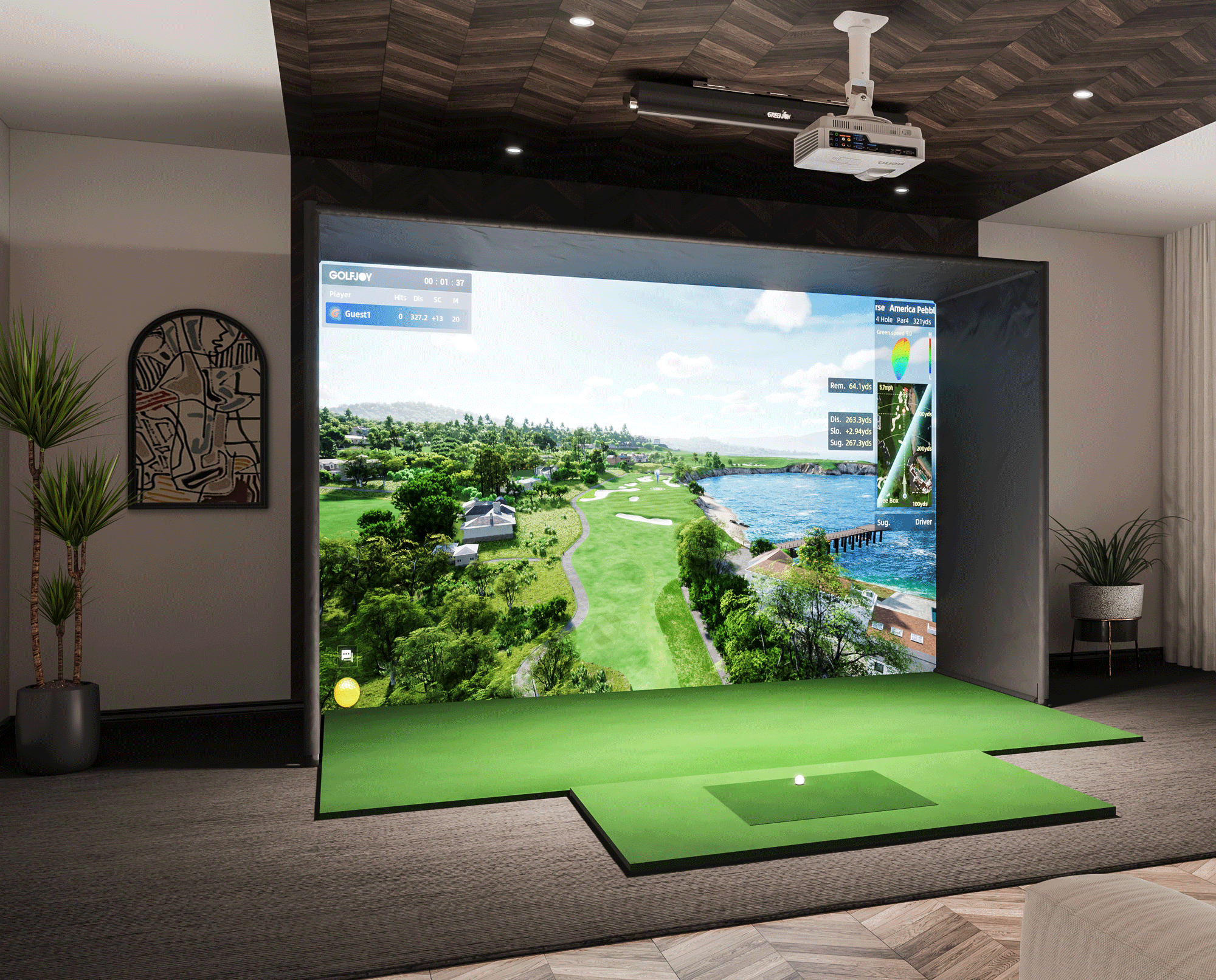 GolfJoy Overhead GSV Golf Simulator Kit