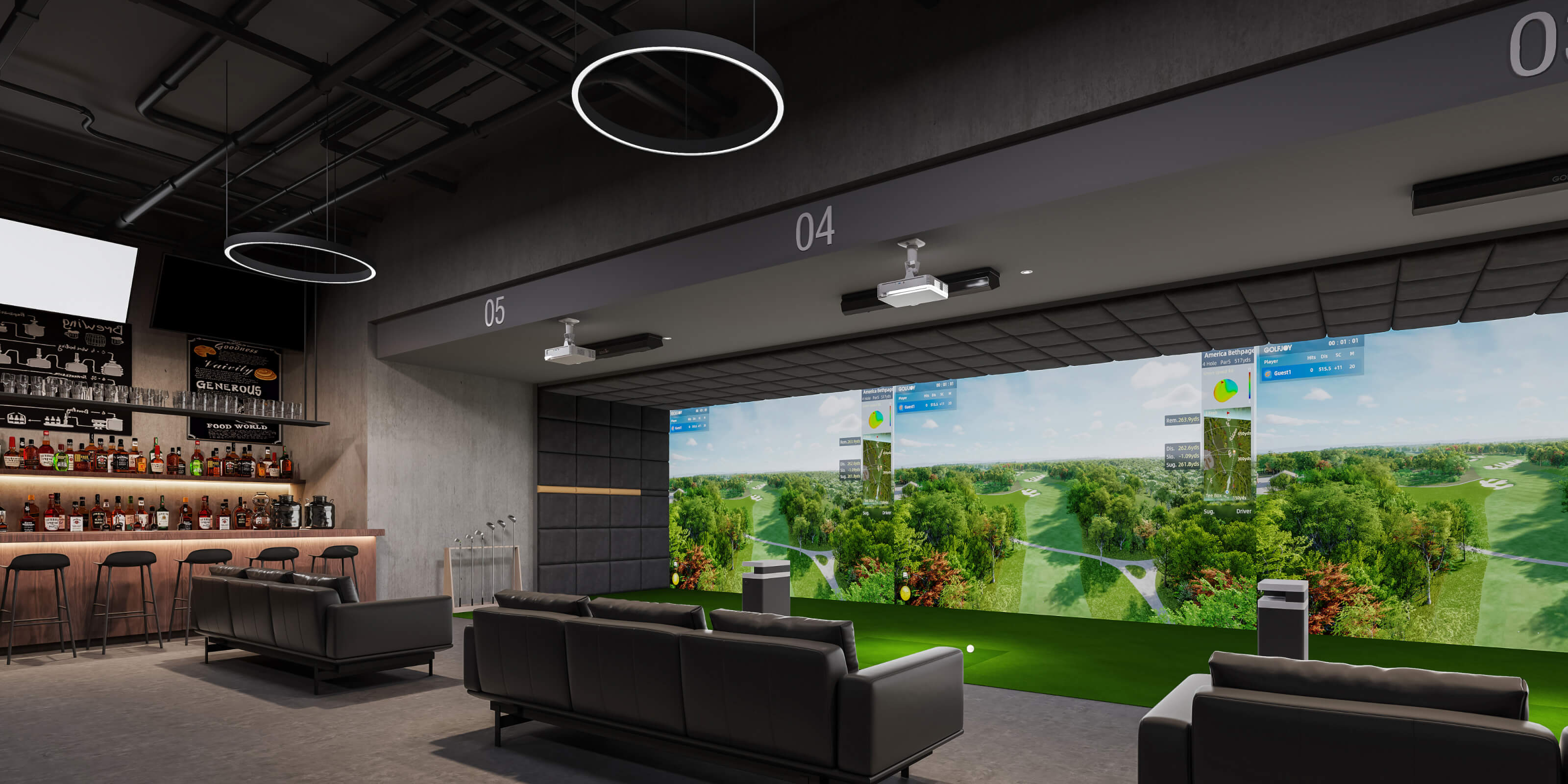 indoor golf simulator