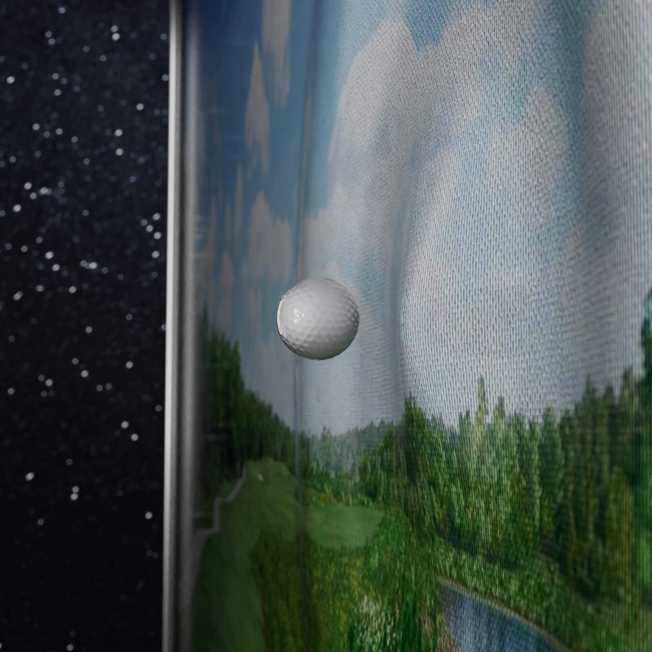 Slow rebound impact curtain