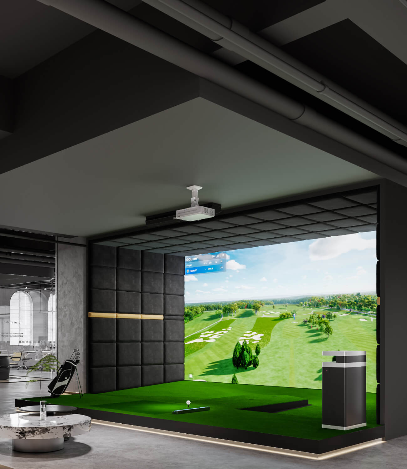 indoor golf simulator